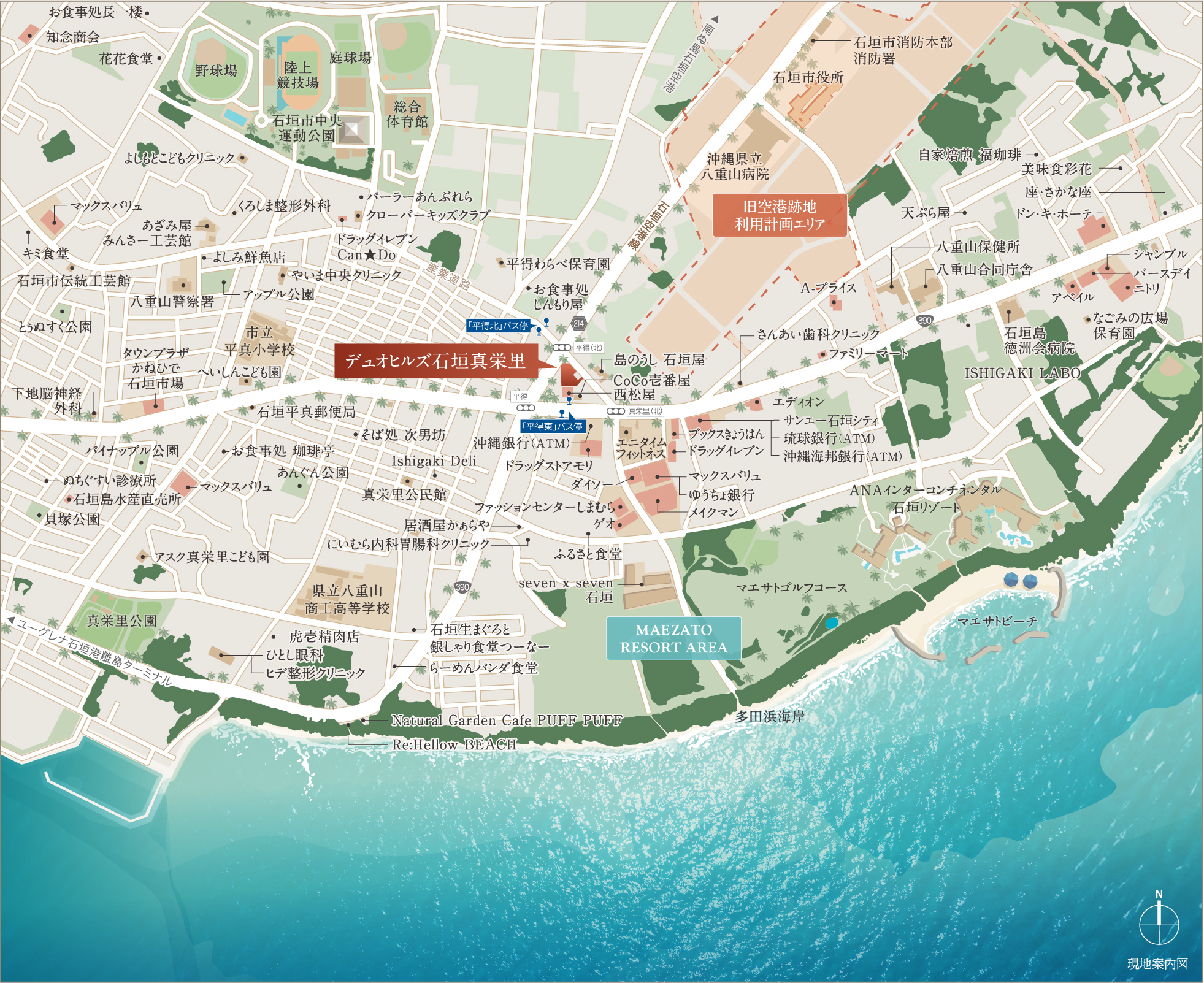 デュオヒルズ石垣真栄里：案内図