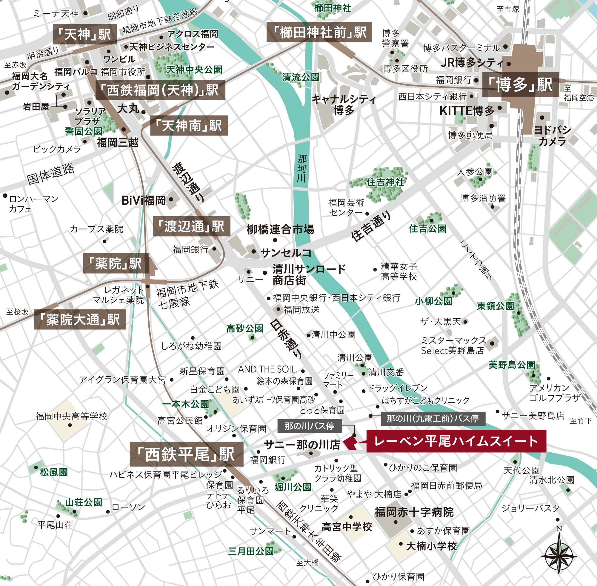 レーベン平尾ハイムスイート：案内図