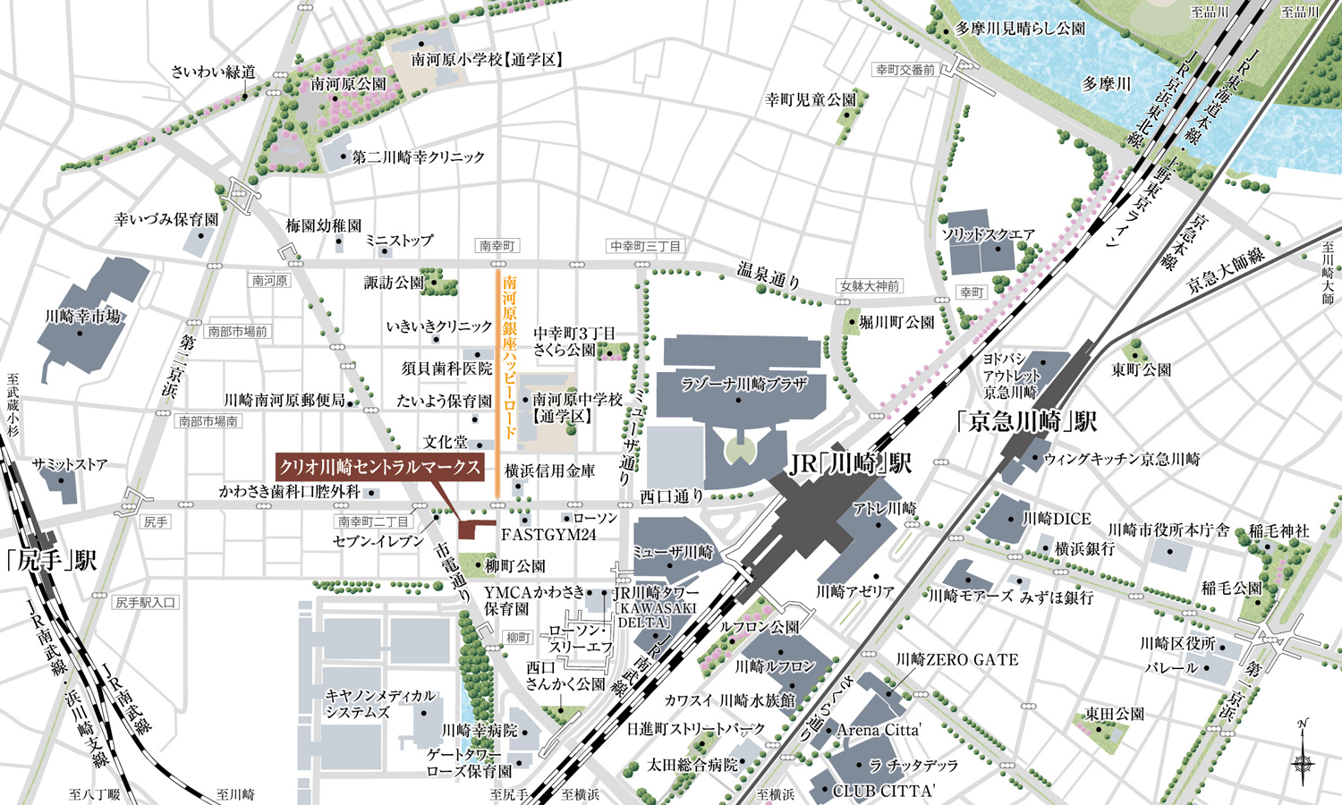 クリオ川崎セントラルマークス：案内図