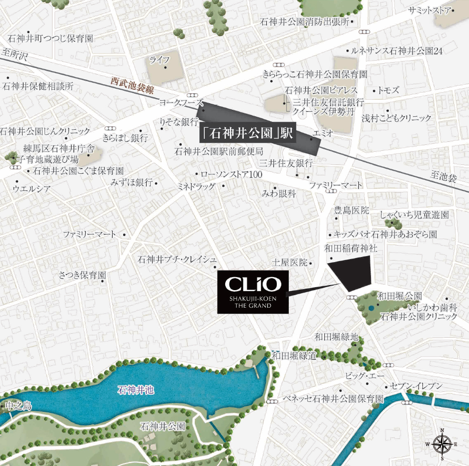 クリオ石神井公園ザ・グラン：案内図