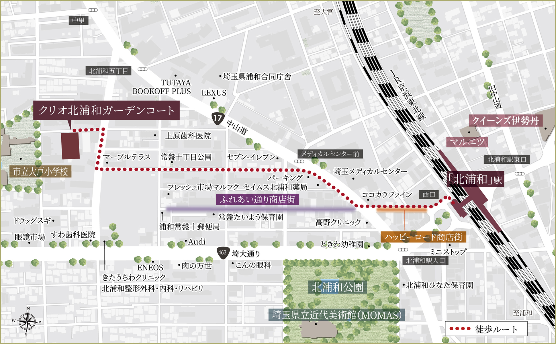 クリオ北浦和ガーデンコート：案内図