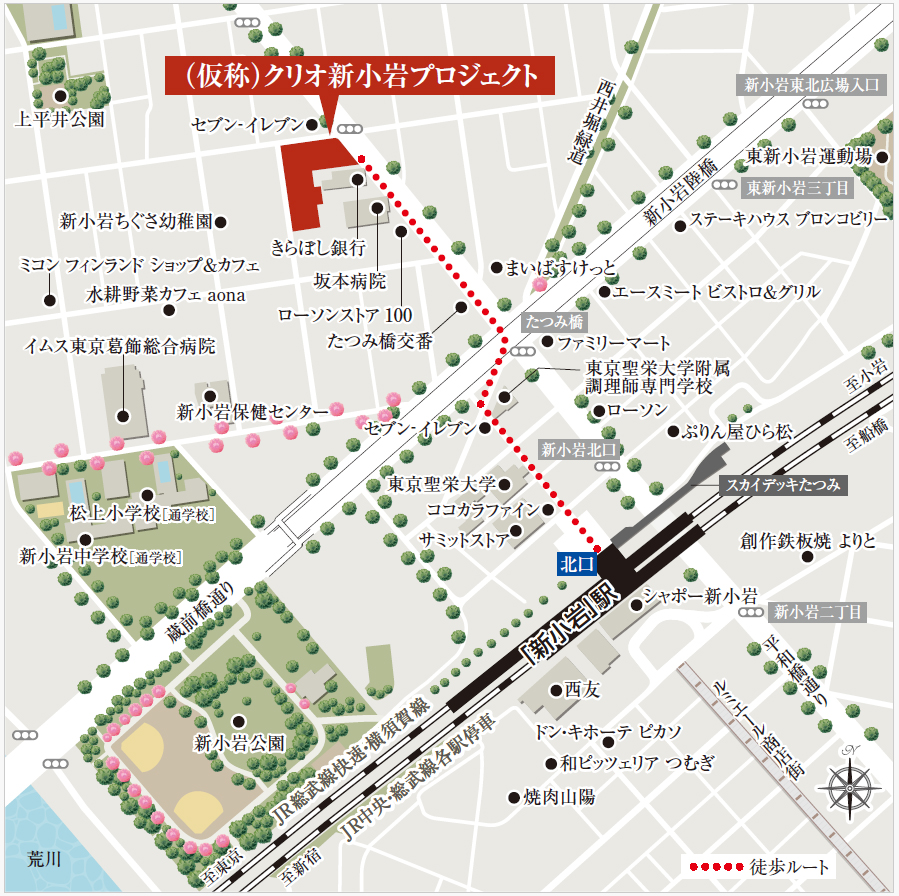 （仮称）クリオ新小岩プロジェクト：案内図
