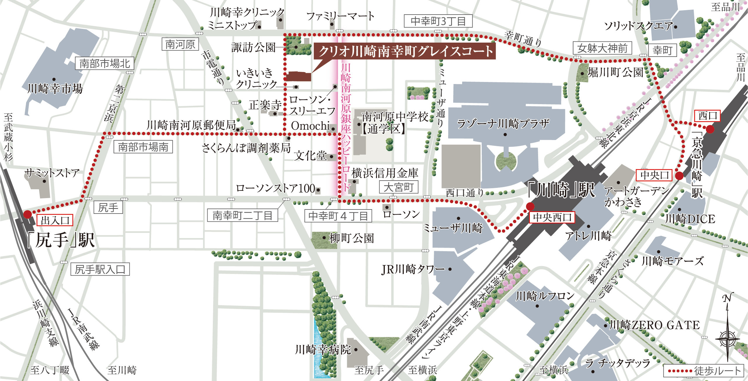 クリオ川崎南幸町グレイスコート：案内図