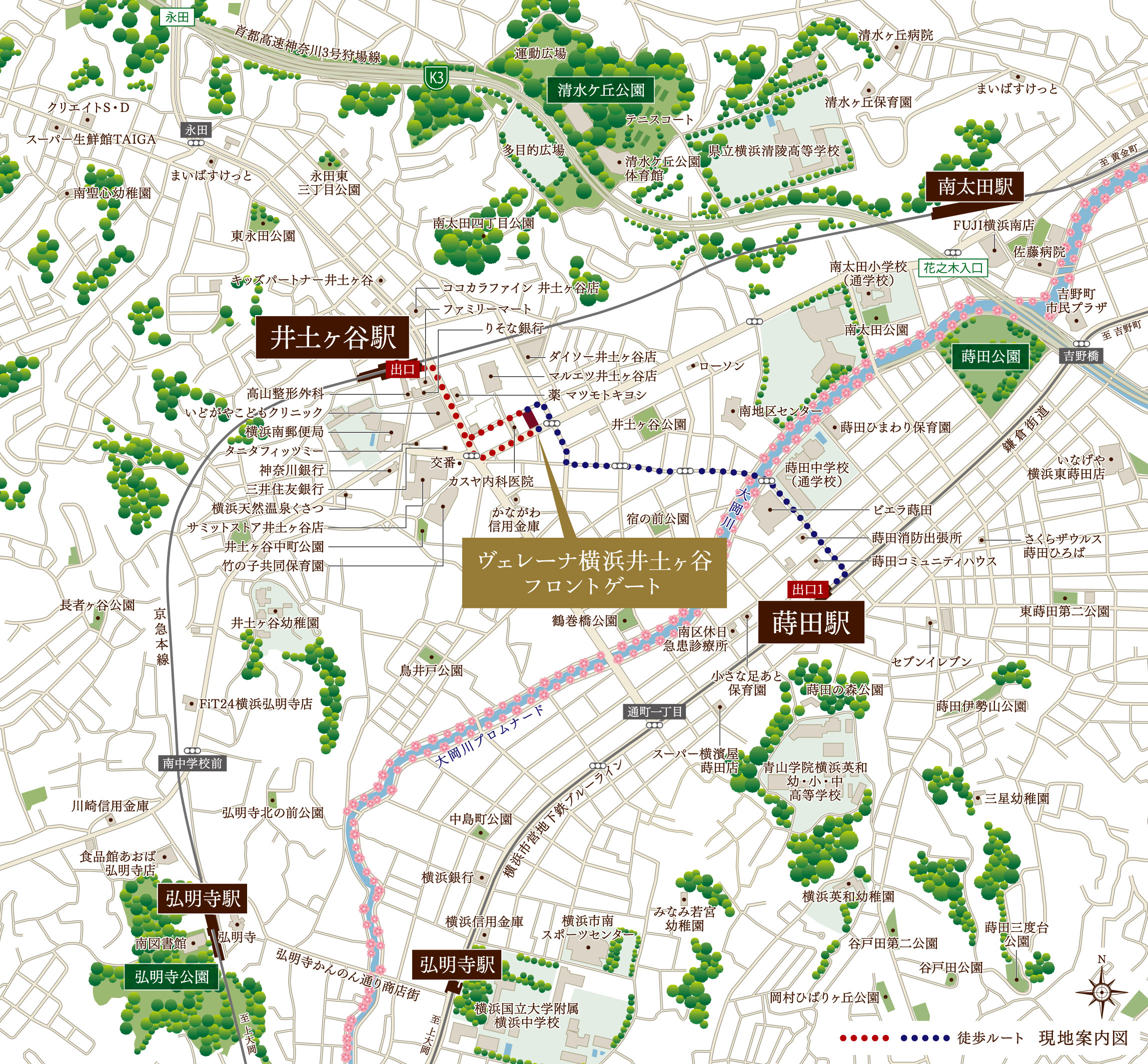 ヴェレーナ横浜井土ヶ谷フロントゲート：案内図