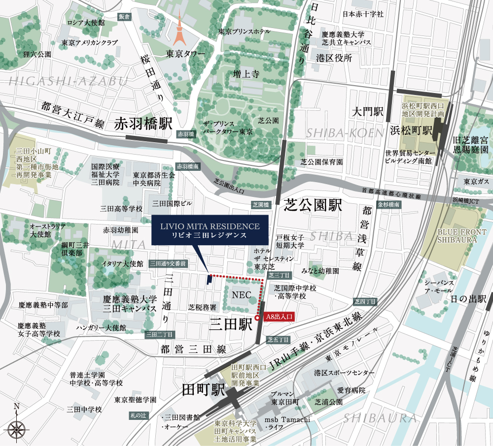 リビオ三田レジデンス：案内図