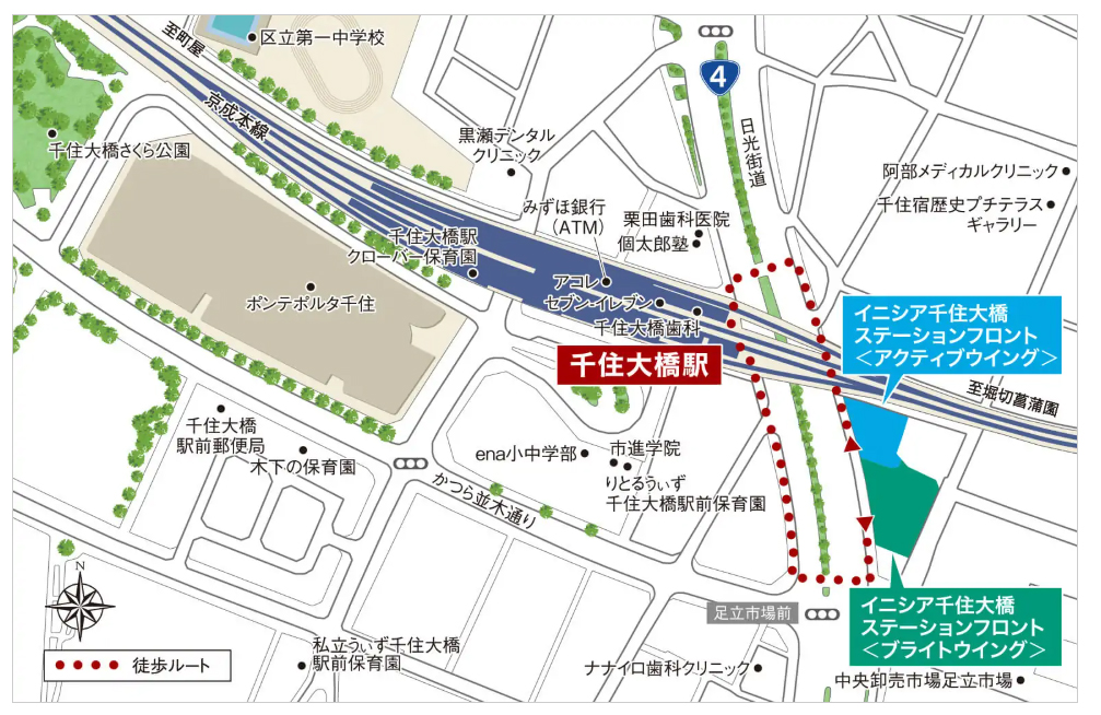 イニシア千住大橋ステーションフロントBright wing　第1期1次：案内図