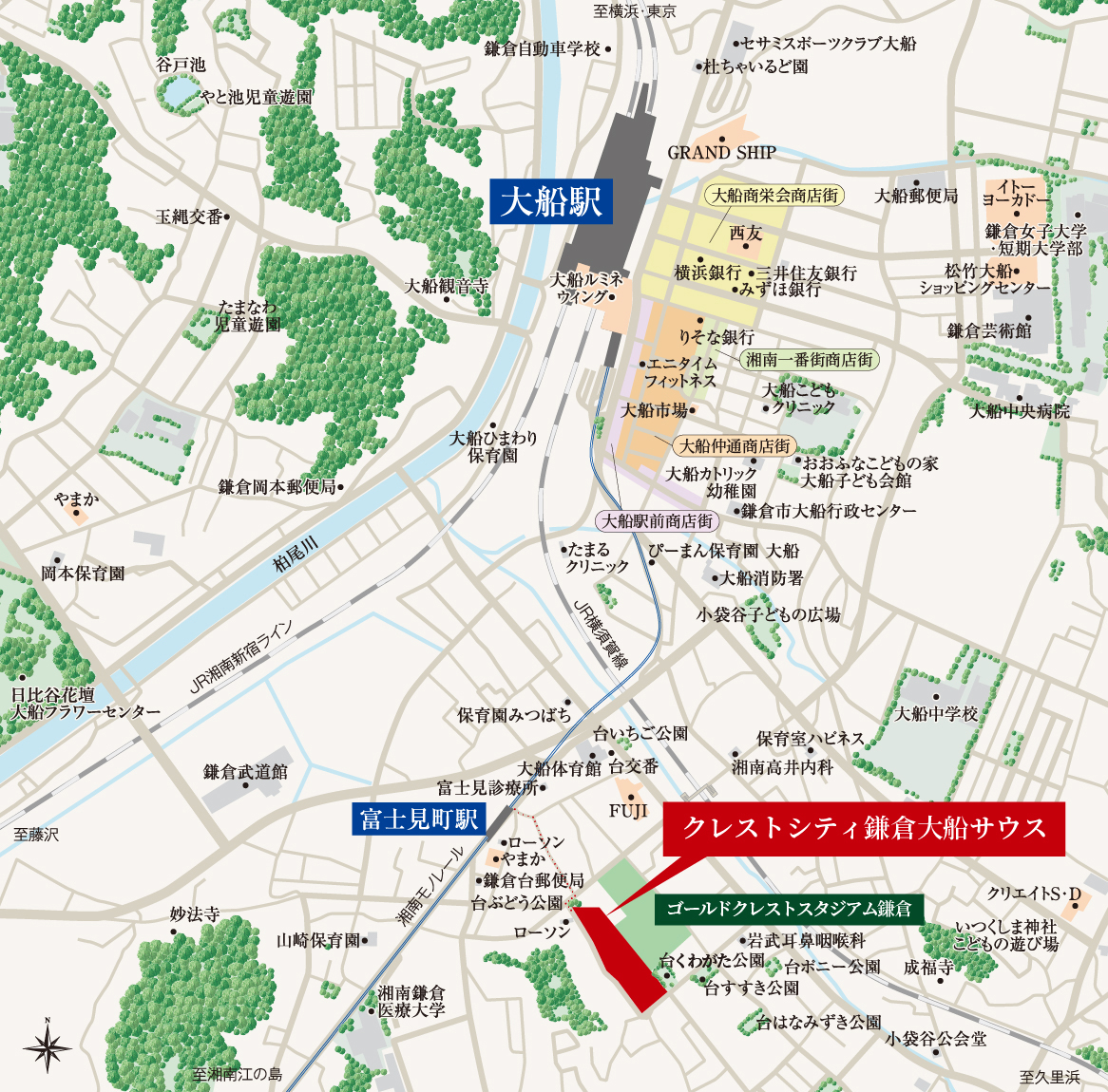 クレストシティ鎌倉大船サウス：案内図