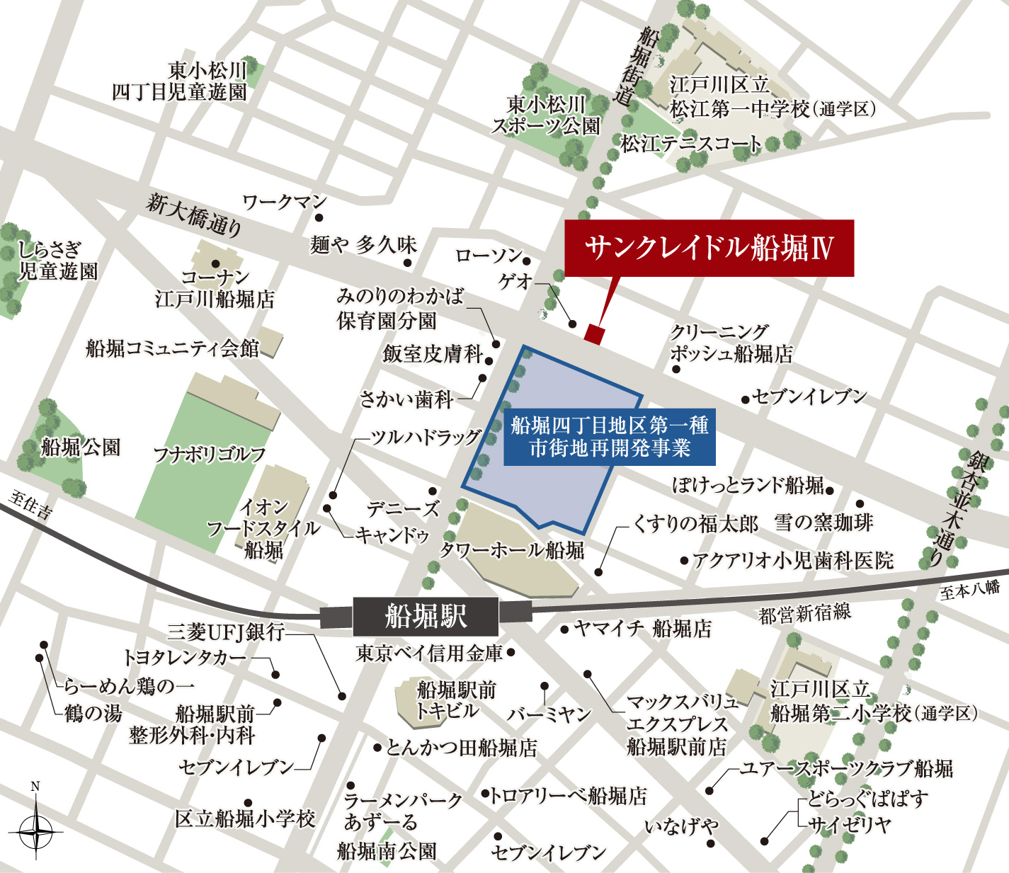 サンクレイドル船堀IV：案内図
