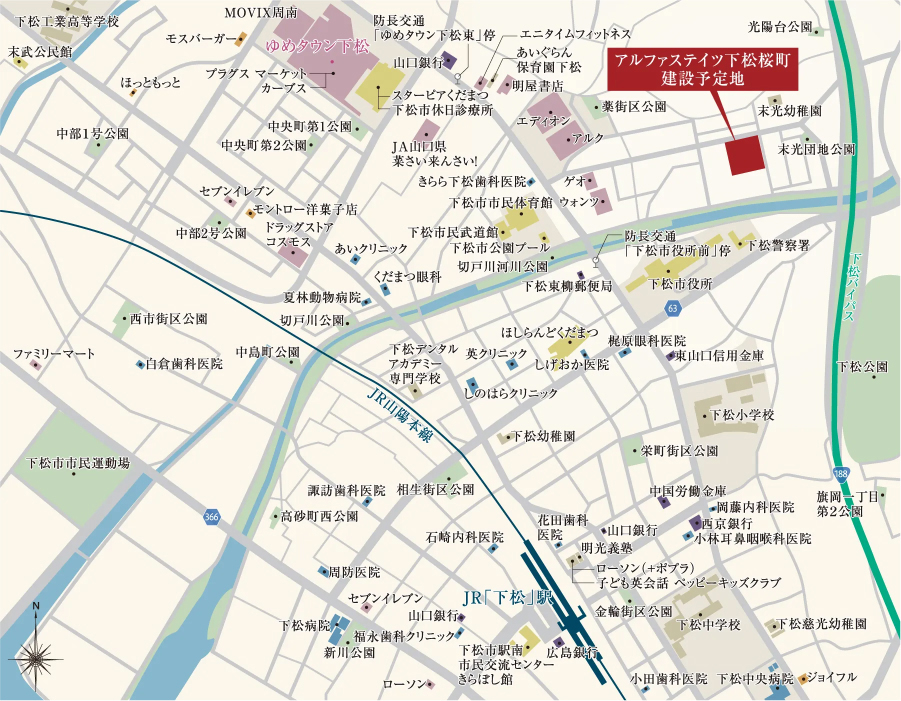 アルファステイツ下松桜町：案内図