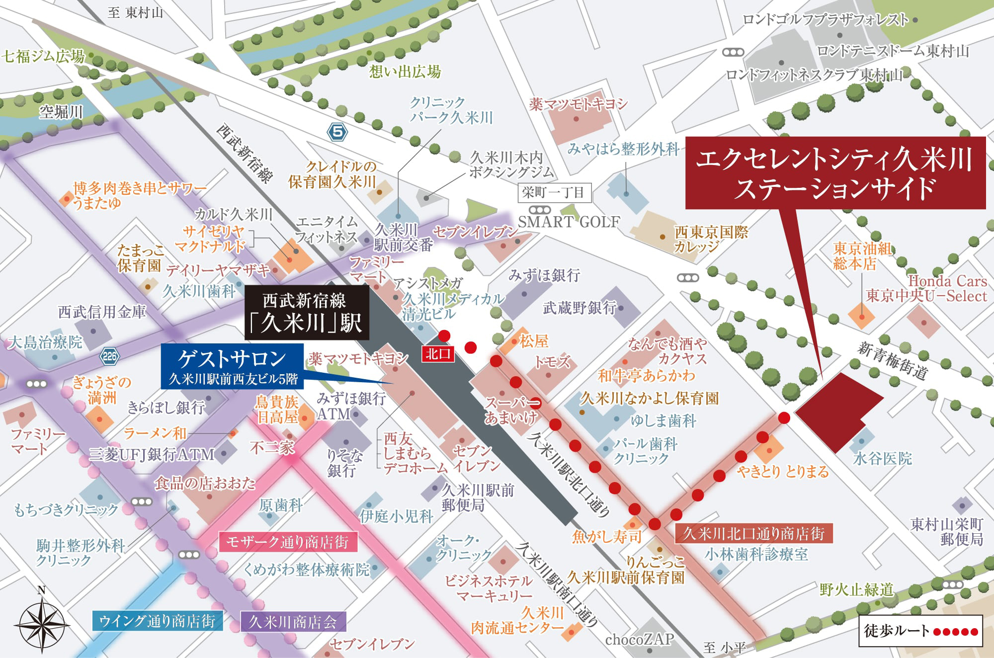 エクセレントシティ久米川ステーションサイド：モデルルーム地図