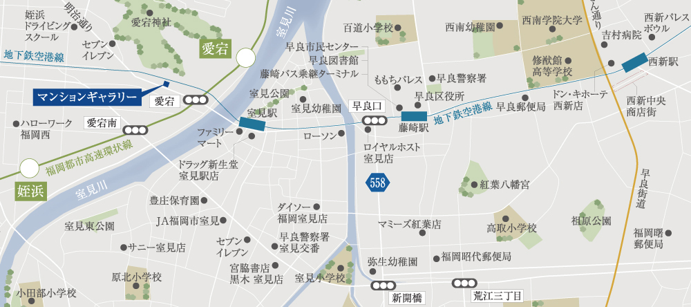 モントーレ六本松 ザ・マーク：モデルルーム地図