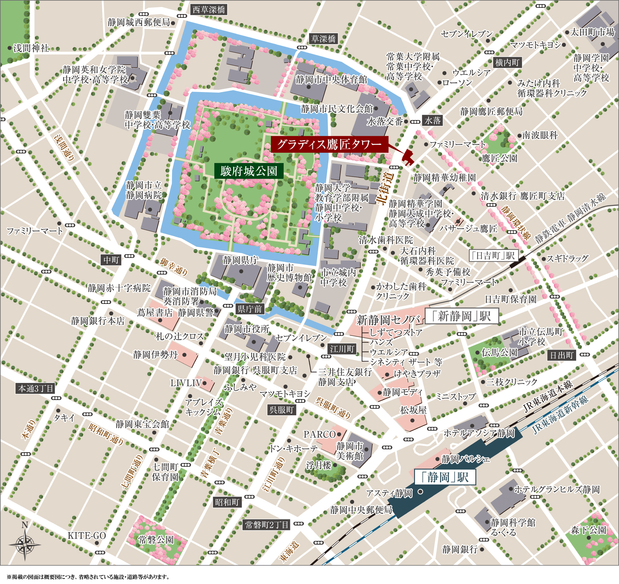グラディス鷹匠タワー：案内図