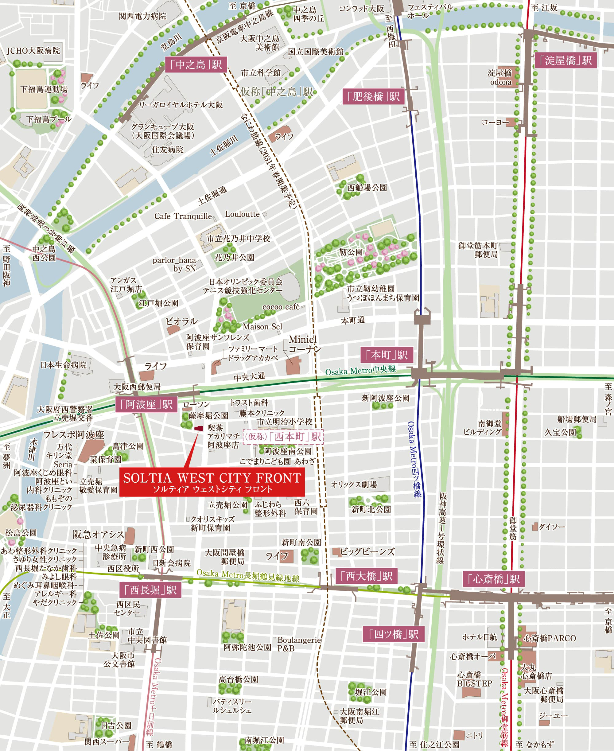 SOLTIA WEST CITY FRONT（ソルティア ウエストシティ フロント）：案内図