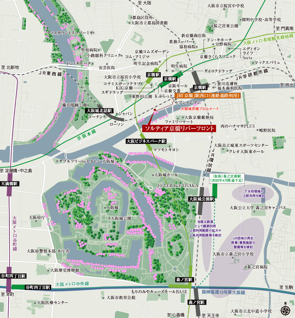 ソルティア京橋リバーフロント：案内図