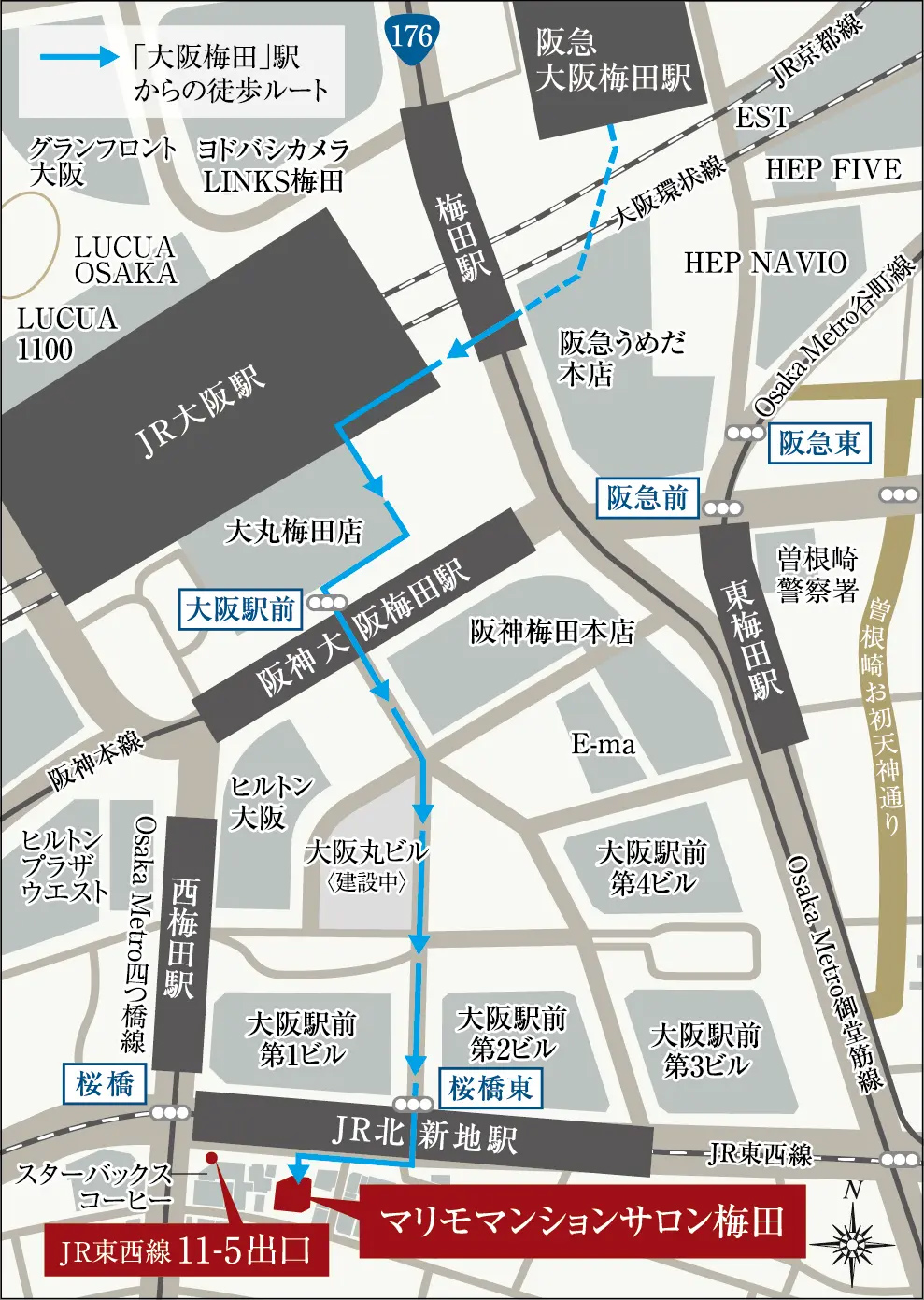 ソルティア池田さくら通り：モデルルーム地図