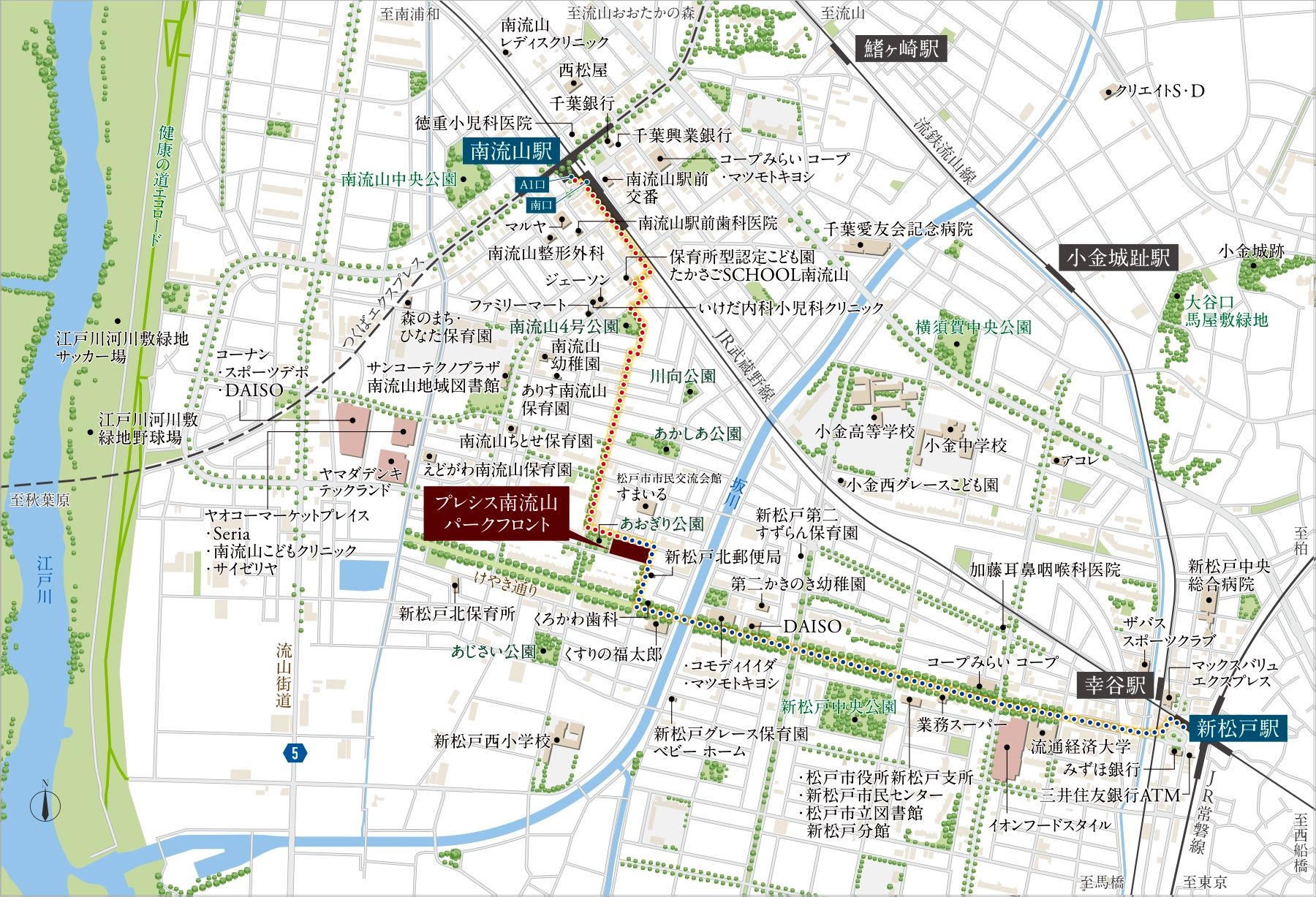 プレシス南流山パークフロント：案内図