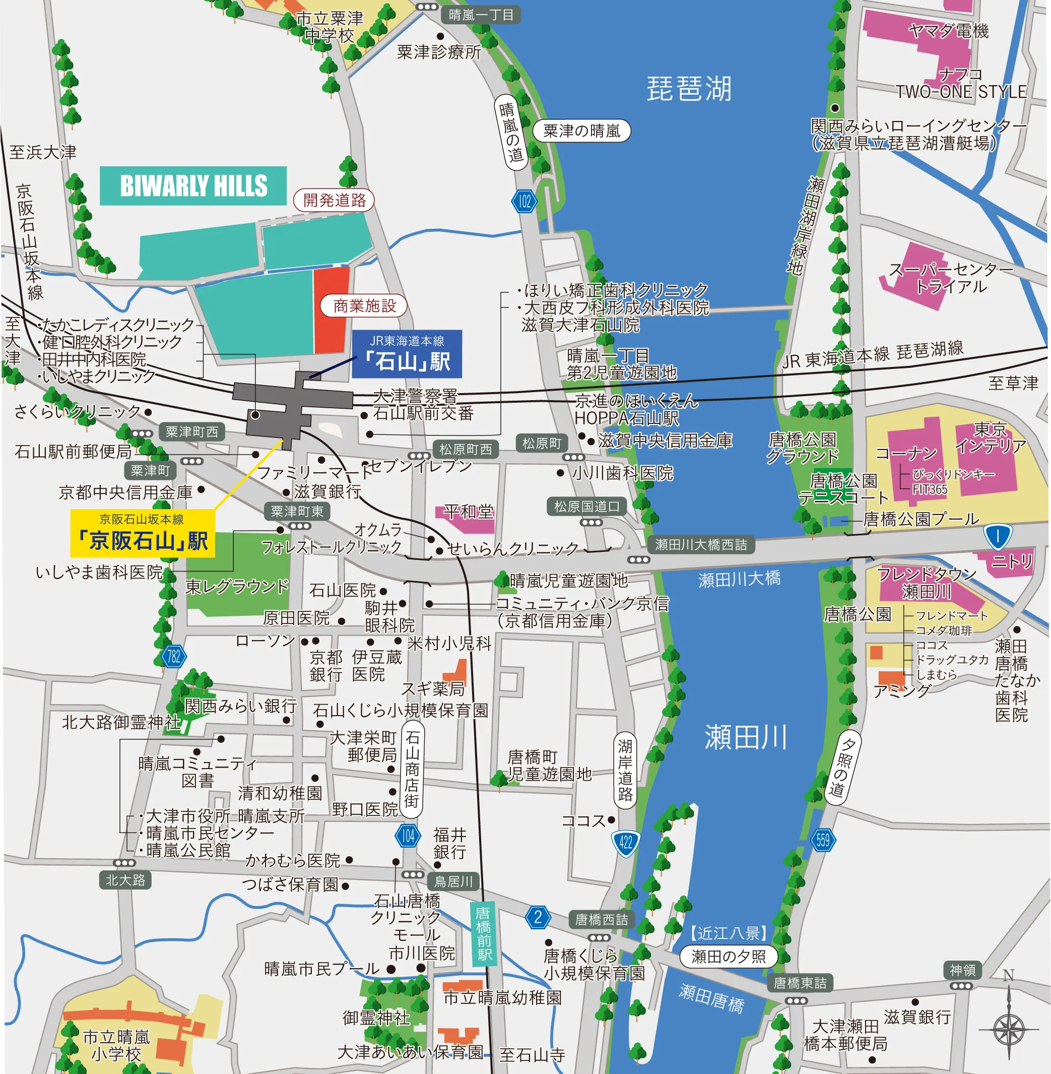 関西圏最大級・JR新快速停車駅・駅徒歩1分プロジェクト：案内図