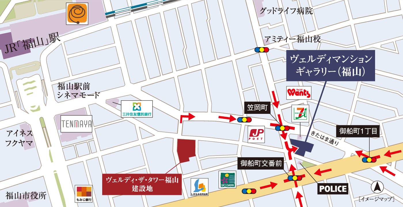 ヴェルディ蔵王公園：モデルルーム地図