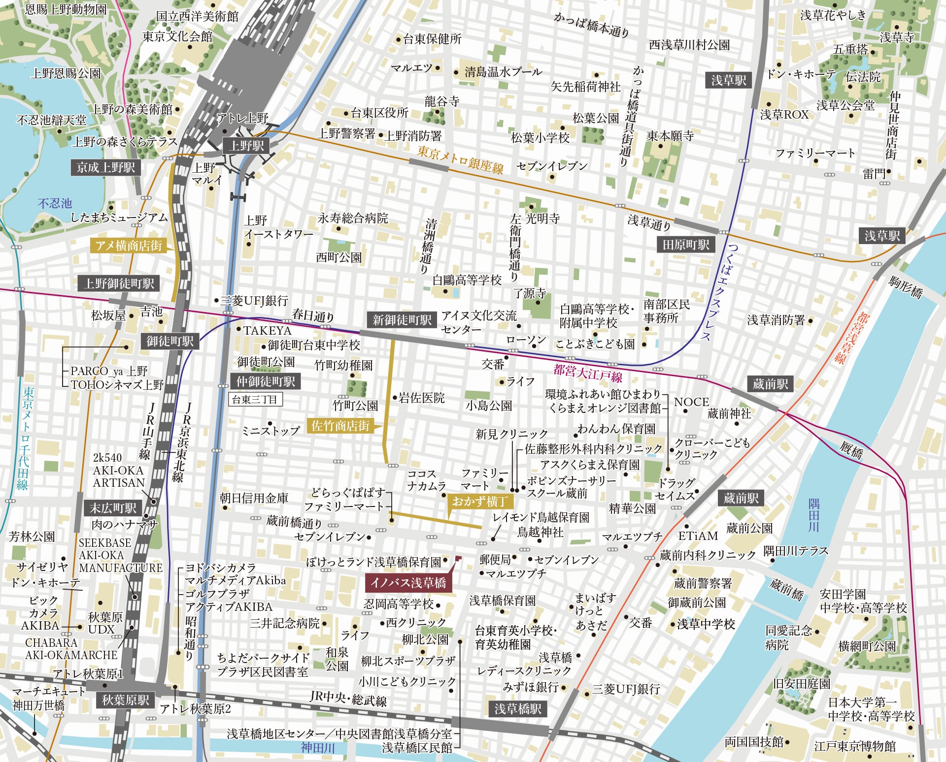 イノバス浅草橋：案内図