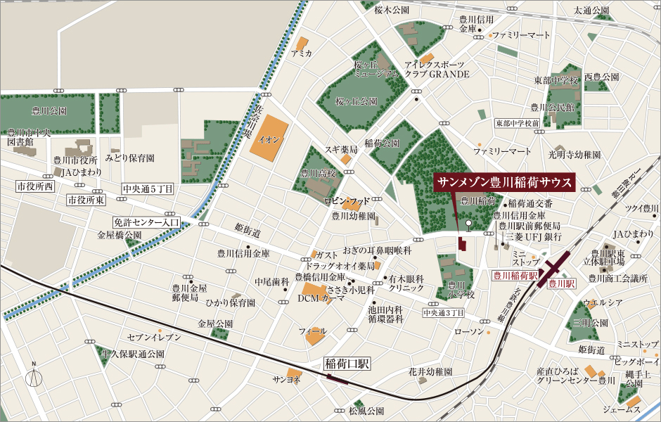 サンメゾン豊川稲荷サウス 便利なアクセスと商業施設が充実した豊川市の魅力