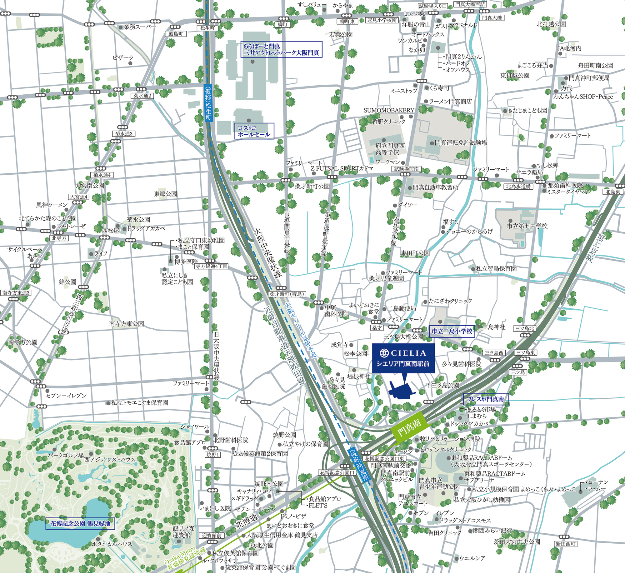 シエリア門真南駅前：案内図