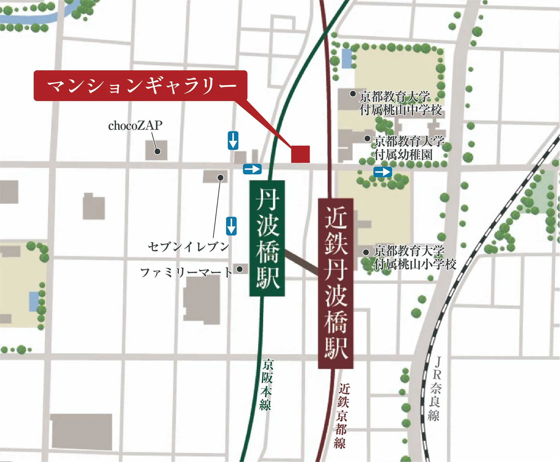 エステムコート伏見丹波橋：モデルルーム地図