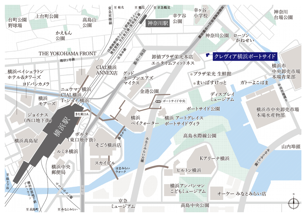 クレヴィア横浜ポートサイド：案内図