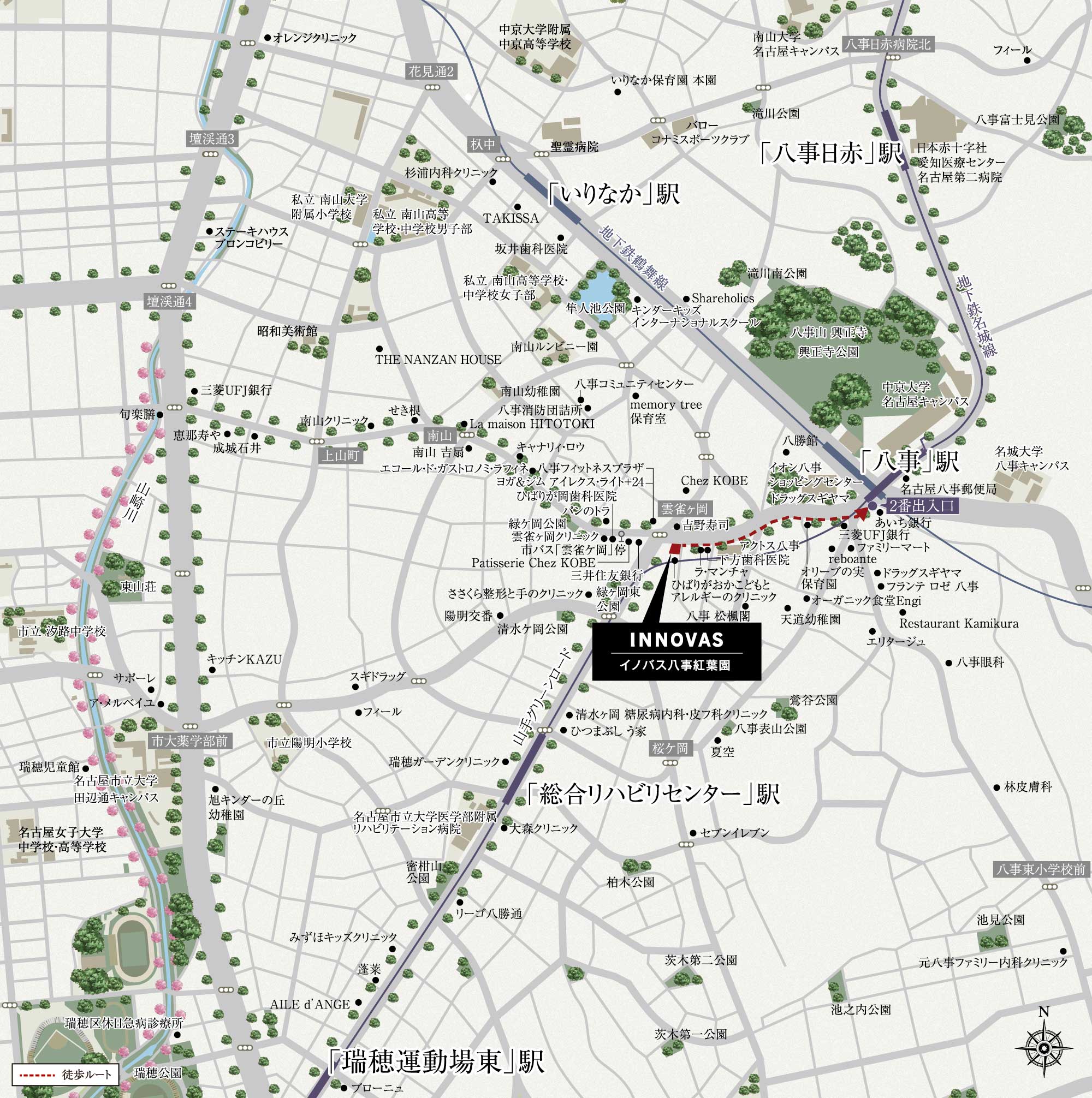 イノバス八事紅葉園：案内図