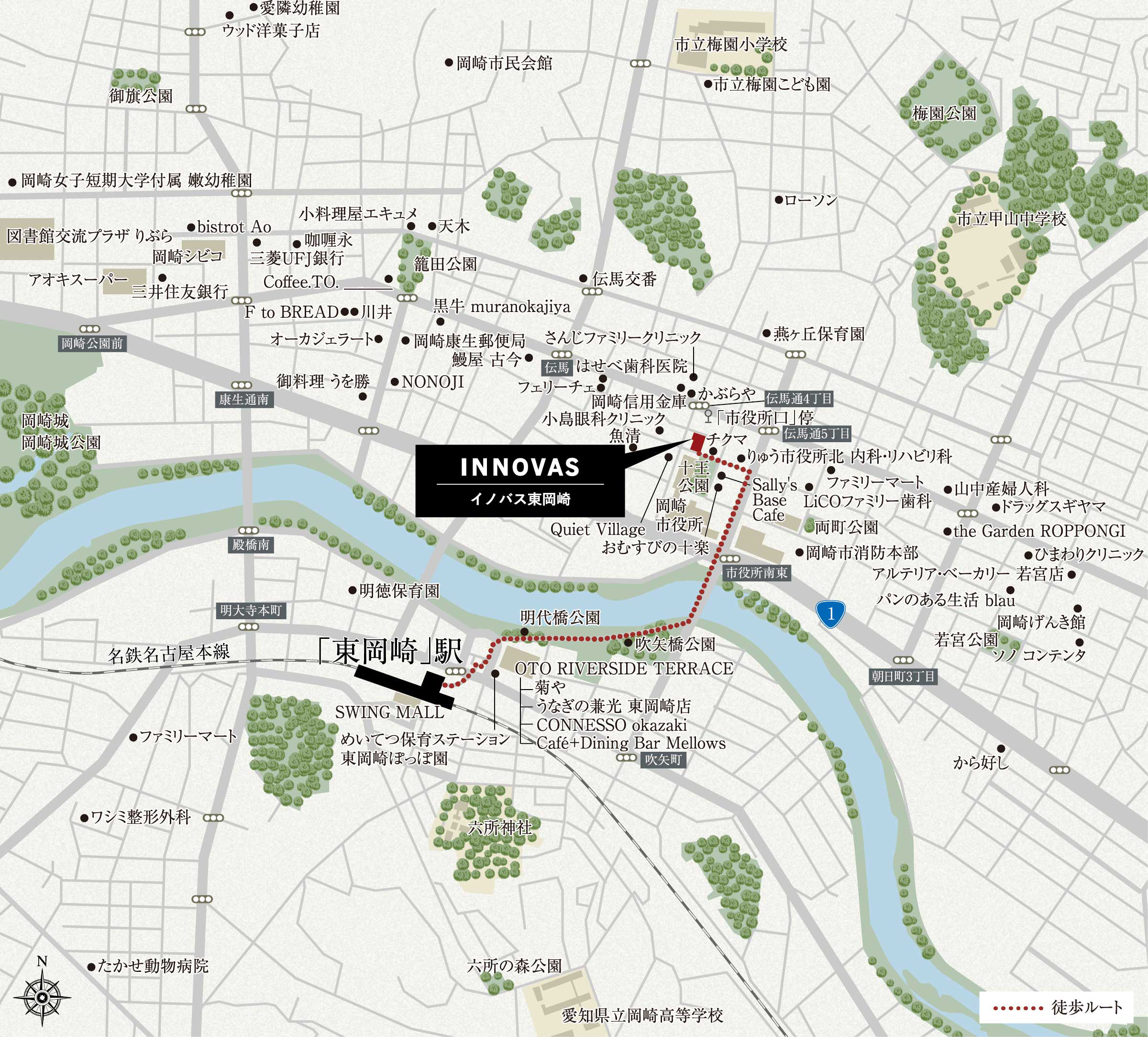 イノバス東岡崎：案内図