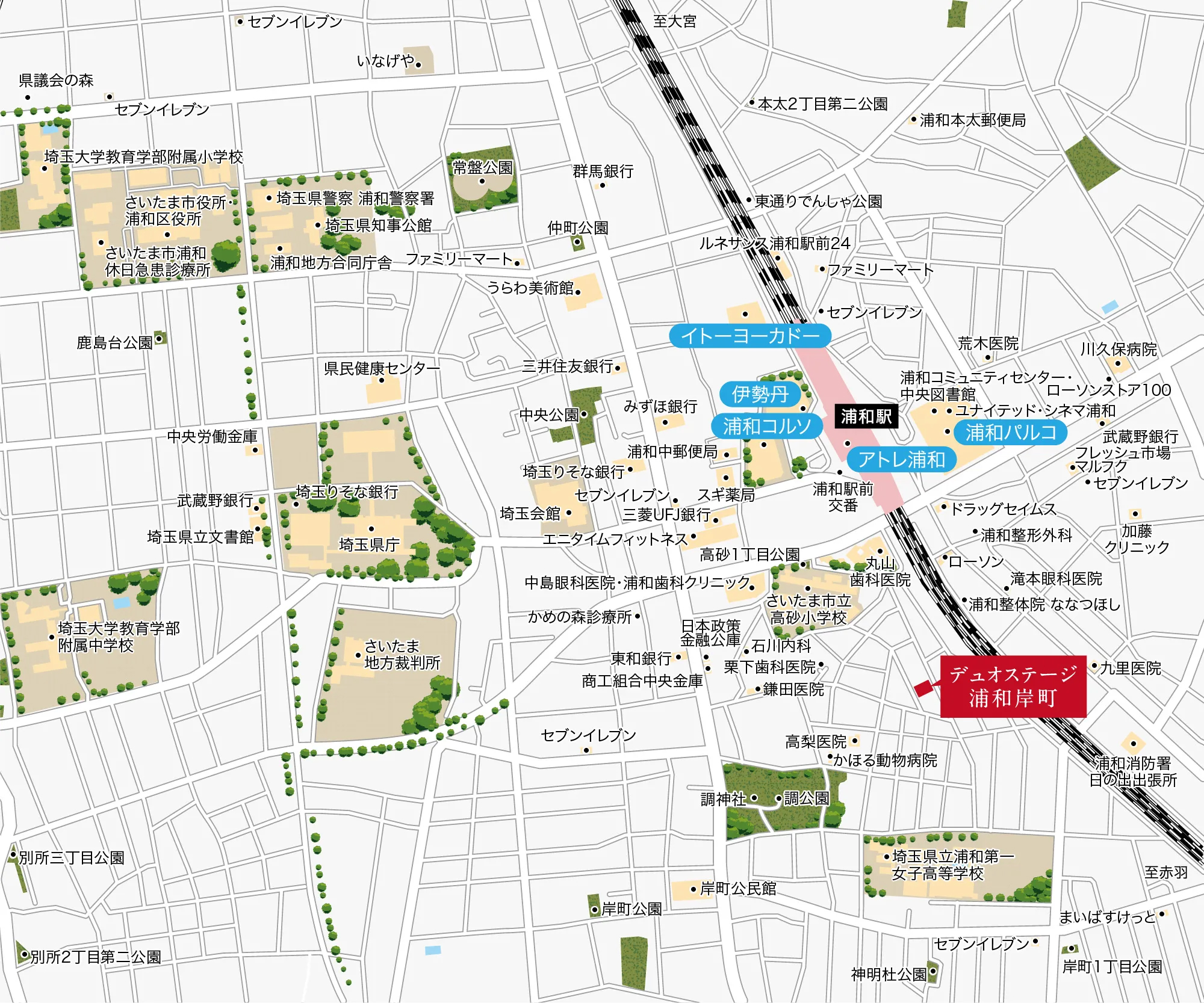デュオステージ浦和岸町：案内図