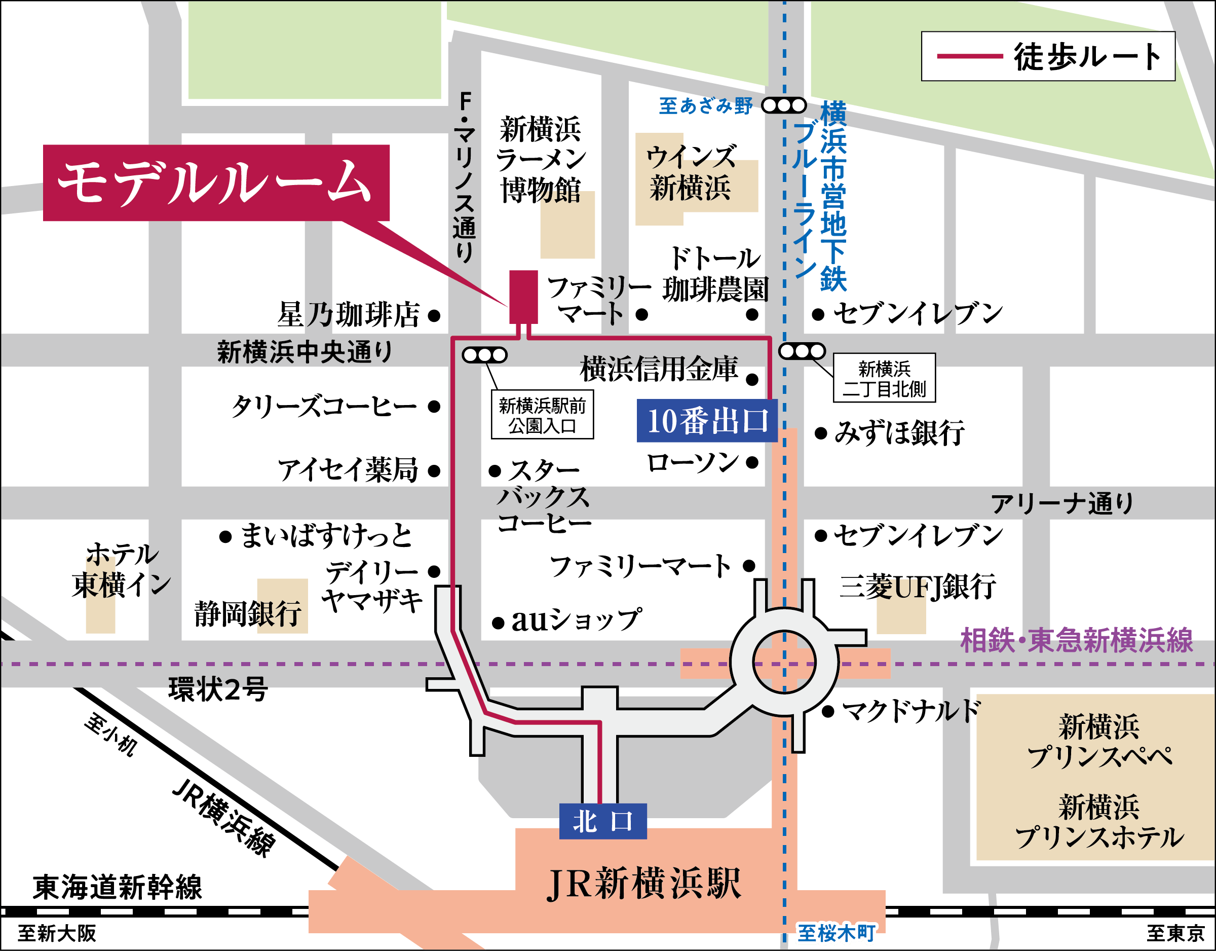 パレステージ横浜鴨居：モデルルーム地図