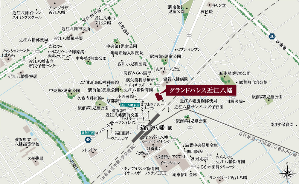 グランドパレス近江八幡：案内図