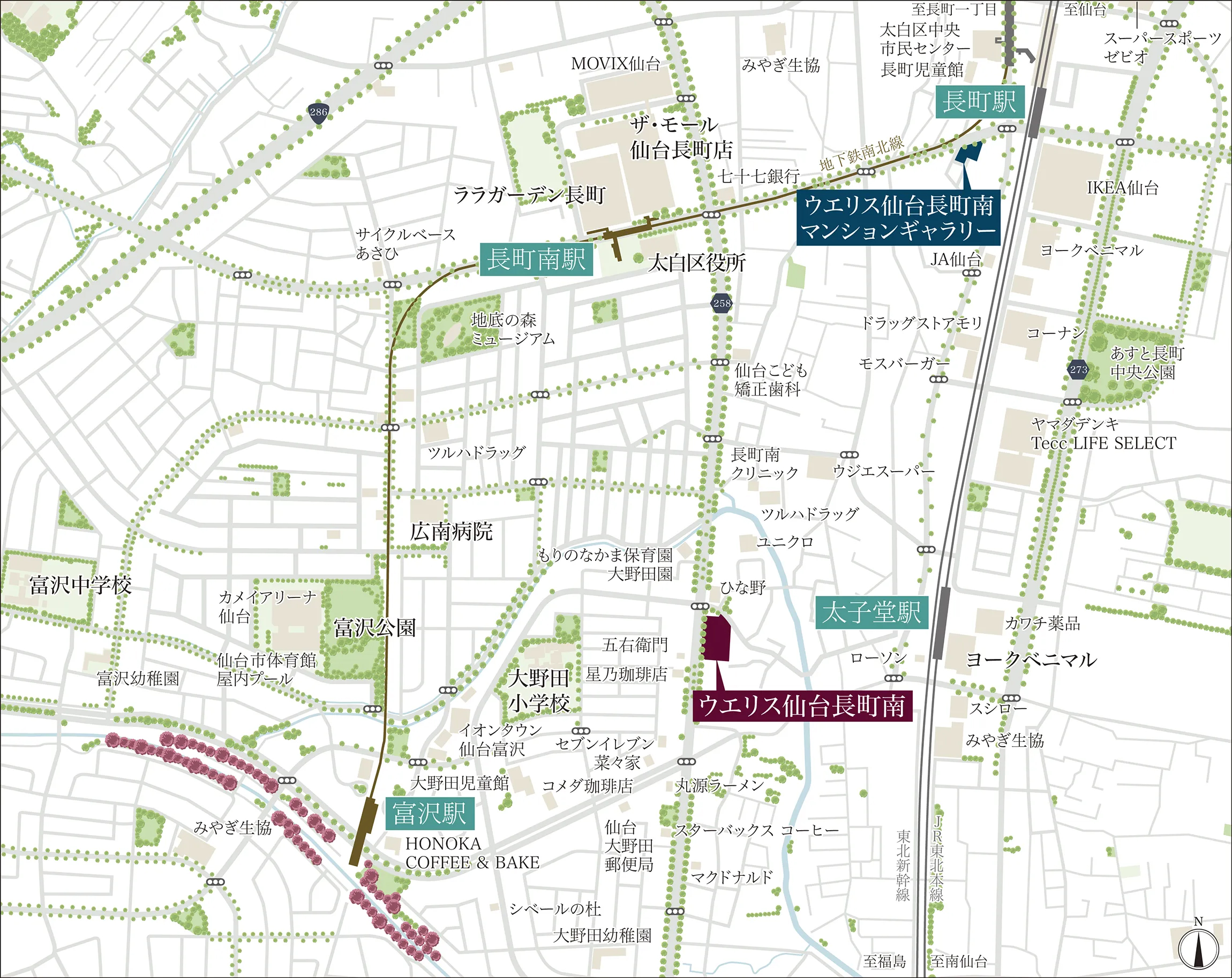 ウエリス仙台長町南：案内図