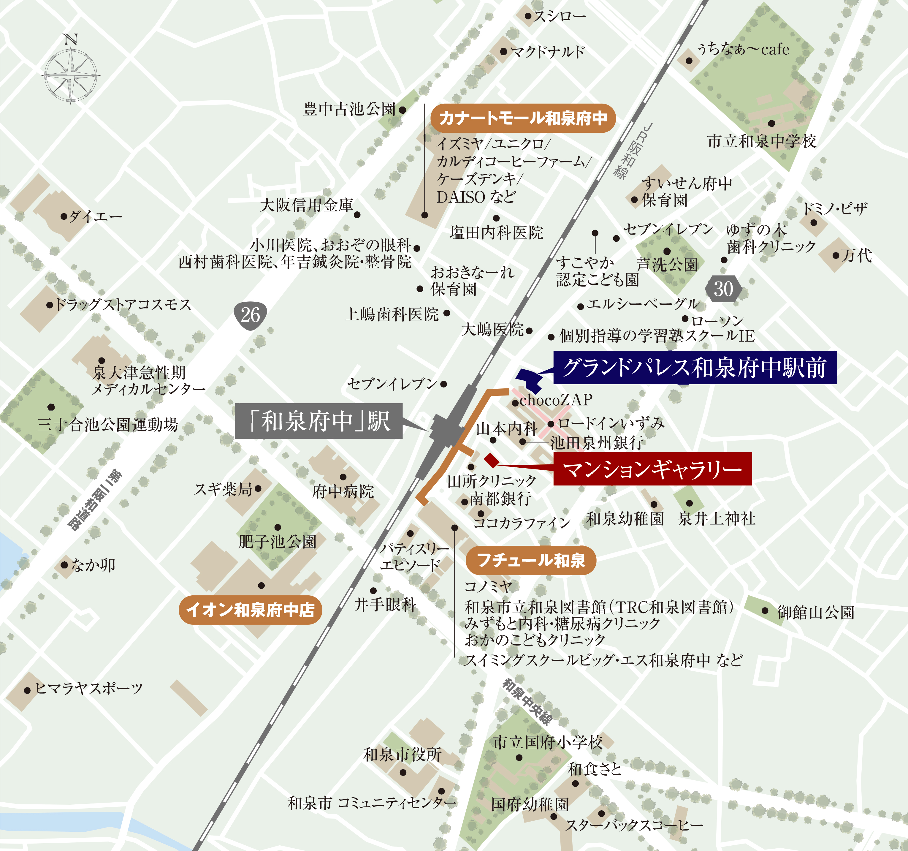 グランドパレス和泉府中駅前：モデルルーム地図