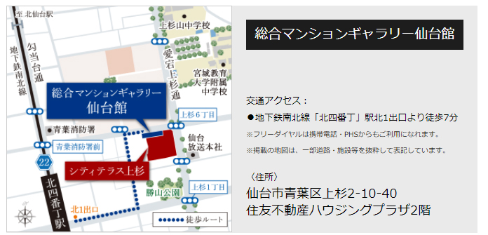 シティテラス上杉：モデルルーム地図
