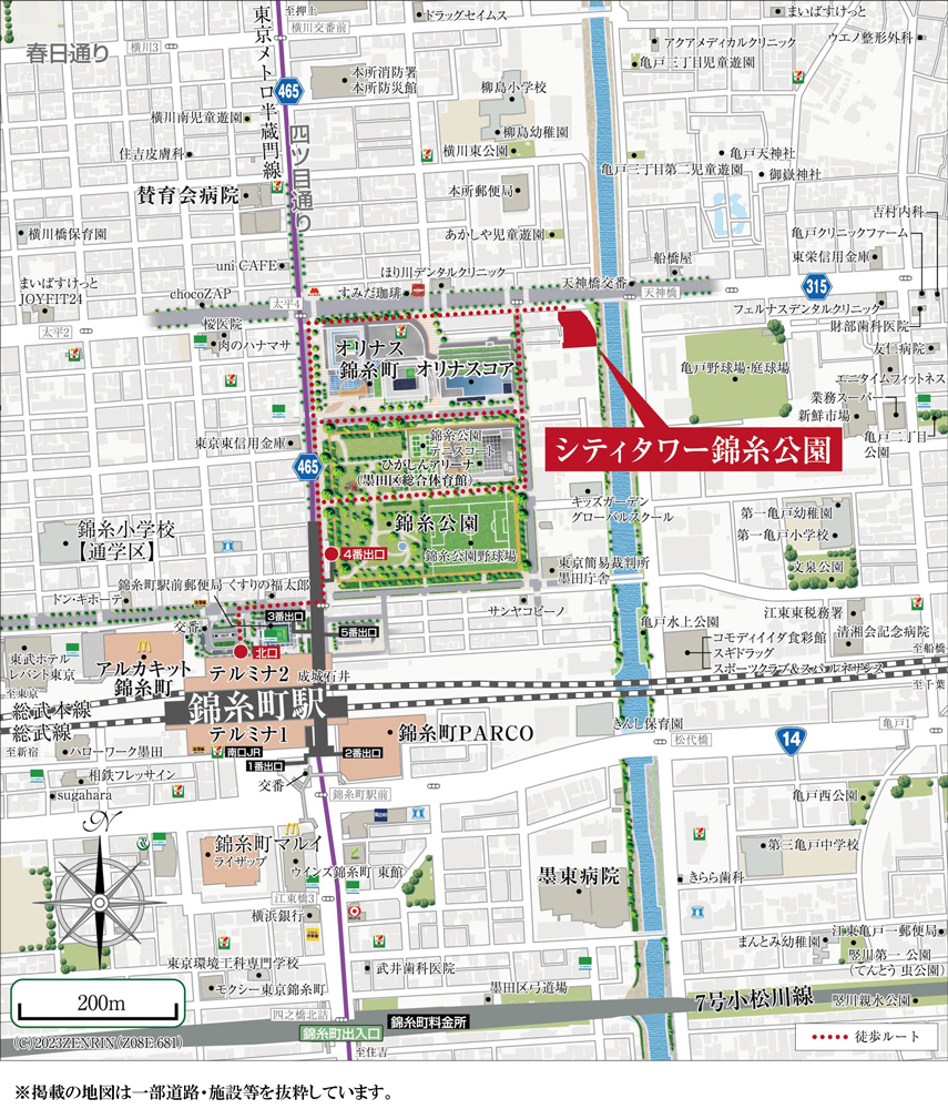 シティタワー錦糸公園：案内図