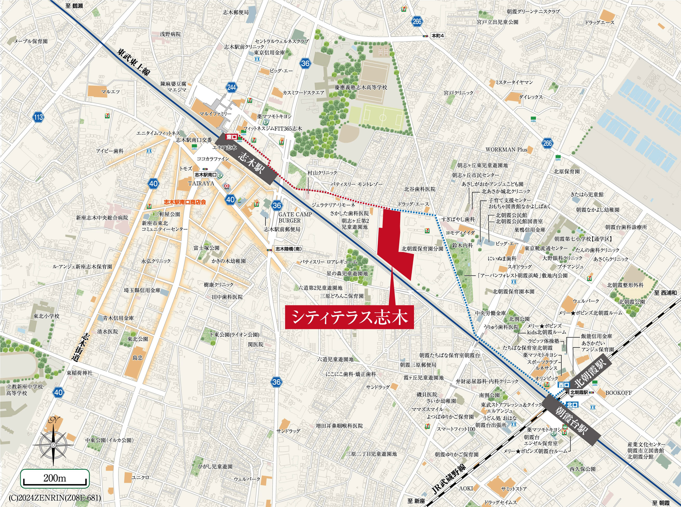 シティテラス志木：案内図