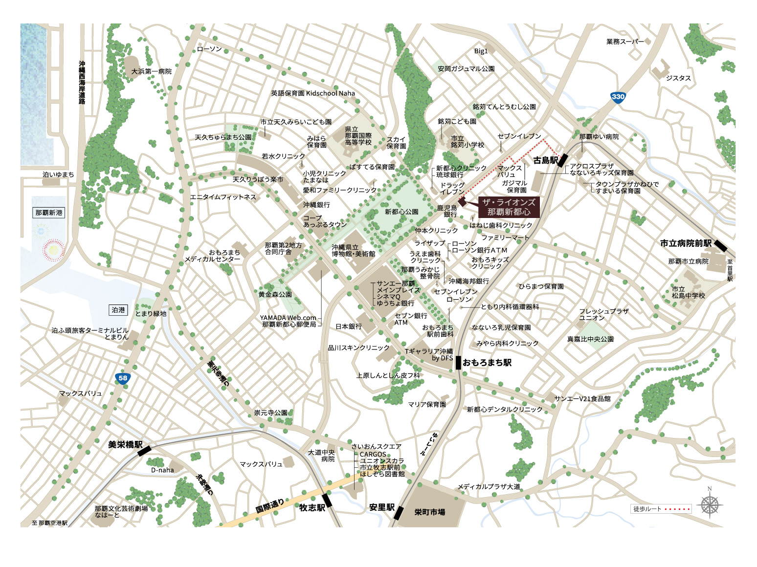 ザ・ライオンズ那覇新都心：案内図