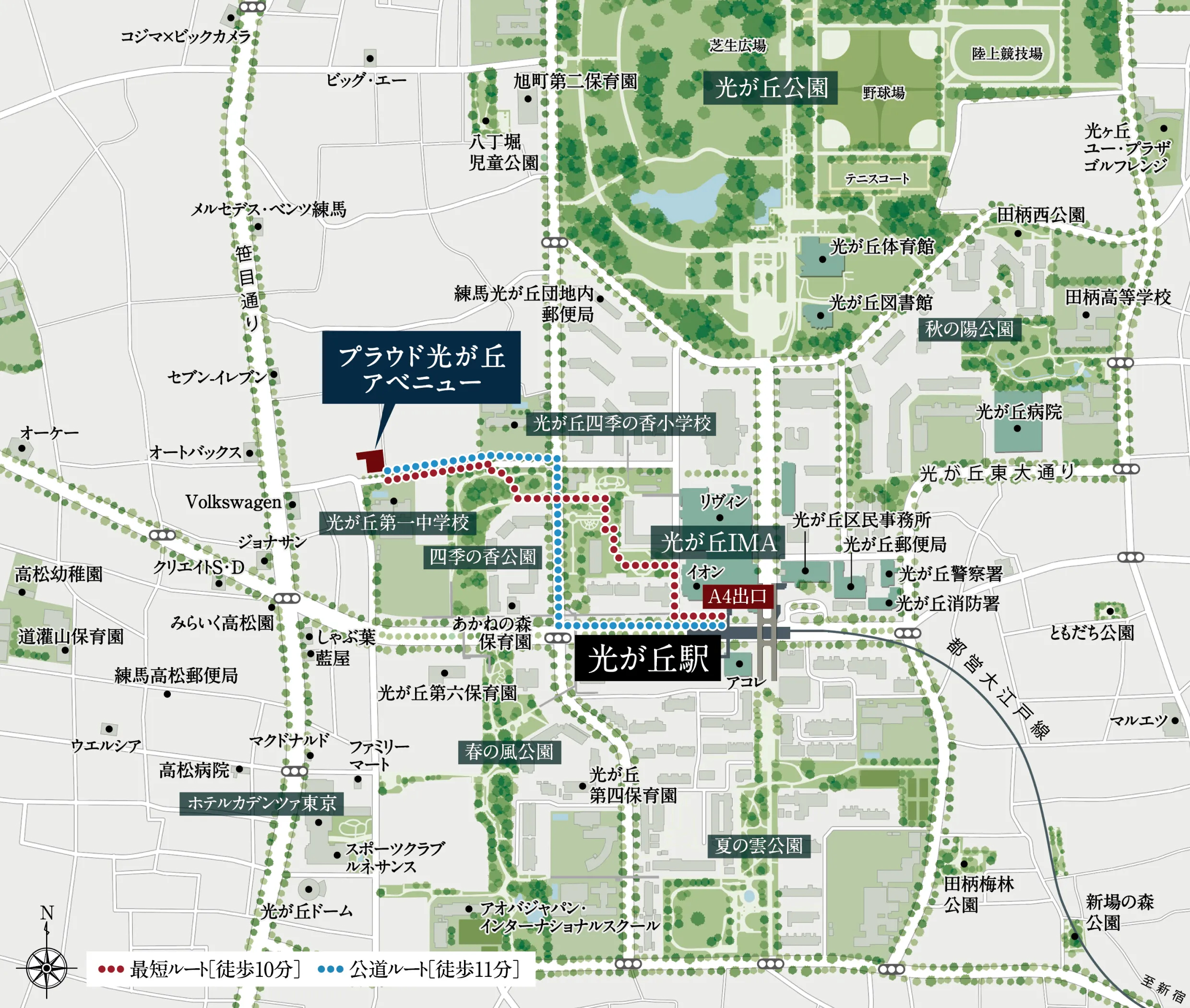 プラウド光が丘アベニュー ( 第2期 )：案内図