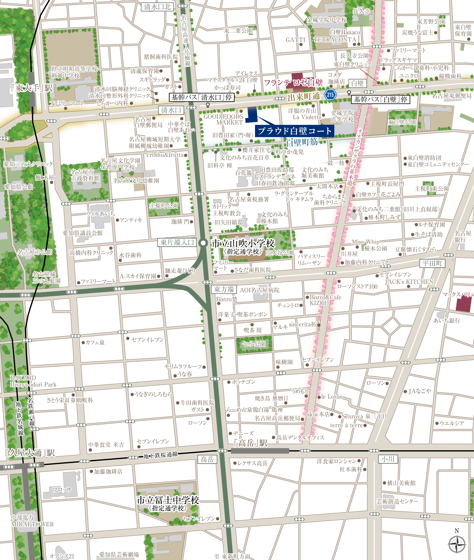 プラウド白壁コート ( 第1期 2次 )：案内図