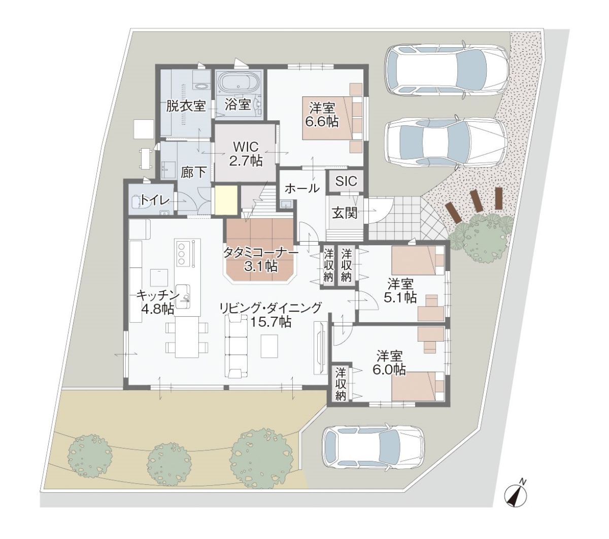 ホームズ パークナードテラス鷹子 松山市 伊予鉄道横河原線鷹ノ子駅より徒歩7分の新築一戸建て