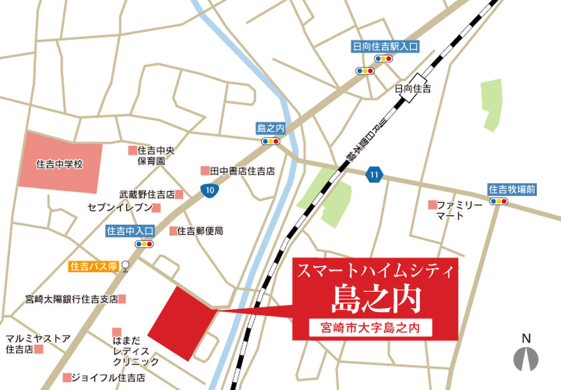 ホームズ セキスイハイム スマートハイムシティ島之内 宮崎市 ｊｒ日豊本線 日向住吉 駅 徒歩14分の土地 分譲地