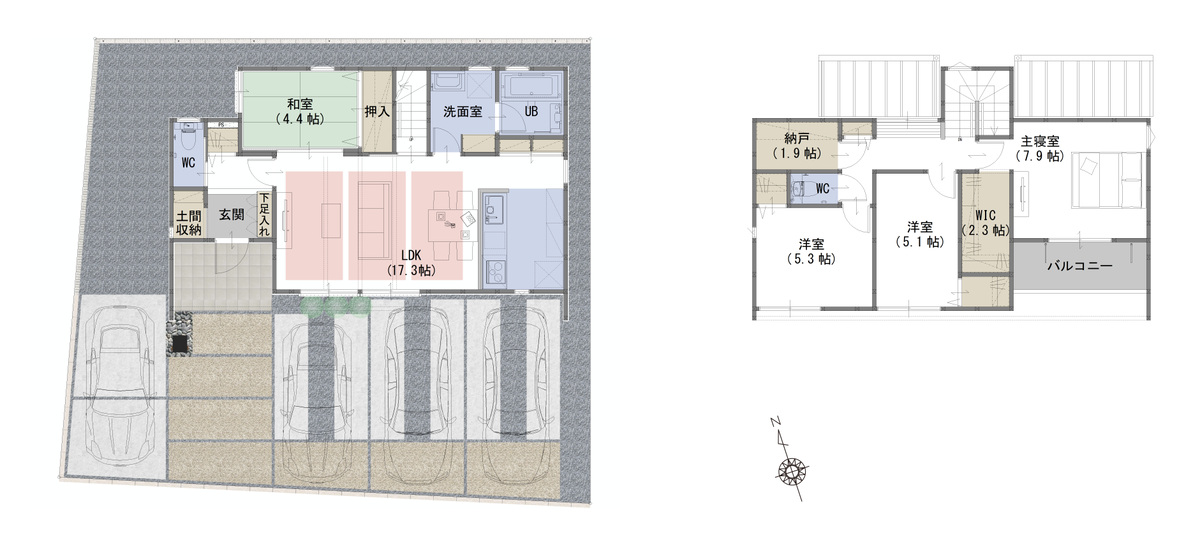 4LDKS+WIC+土間収納