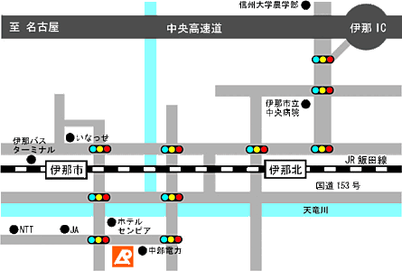 株式会社レントライフ 伊那店の周辺地図