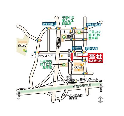 株式会社福屋不動産販売　千里中央店の周辺地図
