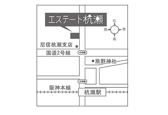 ピタットハウス杭瀬店　株式会社エステート杭瀬の周辺地図