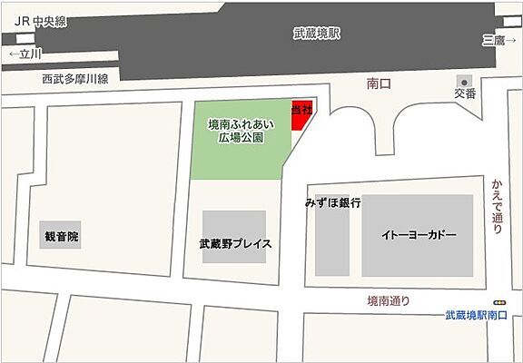 ピタットハウス武蔵境店 株式会社東洋リーベストの周辺地図