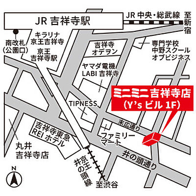 株式会社ミニミニ城西　吉祥寺店の周辺地図