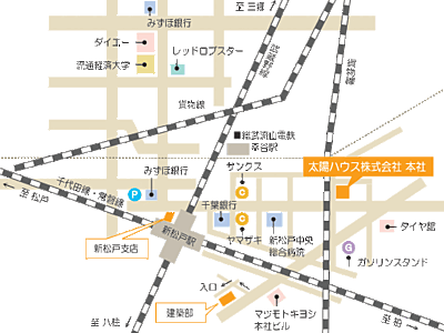 太陽ハウス株式会社の周辺地図