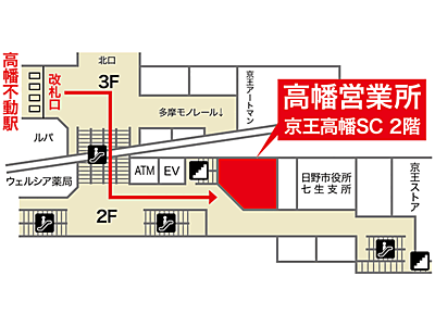 京王不動産株式会社　高幡営業所の周辺地図